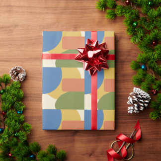 Papier Cadeau Motif géométrique moderne du milieu du siècle - Re