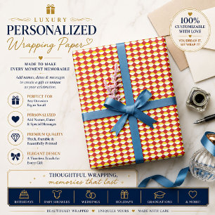 Papier Cadeau Motif géométrique moderne pour anniversaire