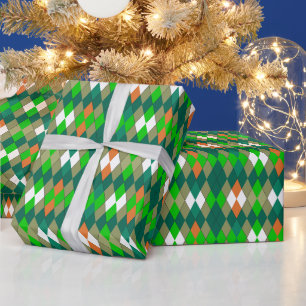 Papier Cadeau Motif géométrique multicolore losanges minimalisme