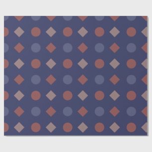 Papier Cadeau Motif géométrique rétro-point diamant