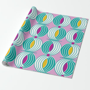 Papier Cadeau Motif géométrique sans couture avec lignes ondul