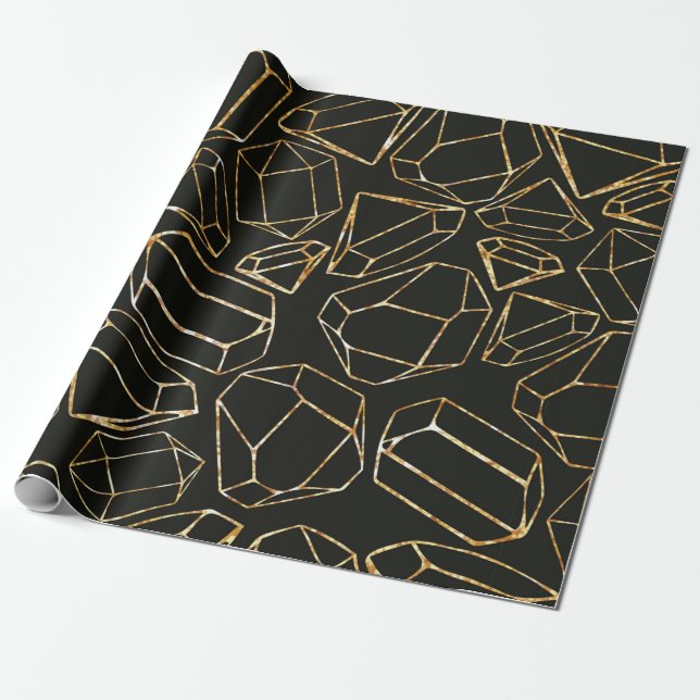 Papier Cadeau Motif géométrique sans couture dans le style rétro (Déroulé)