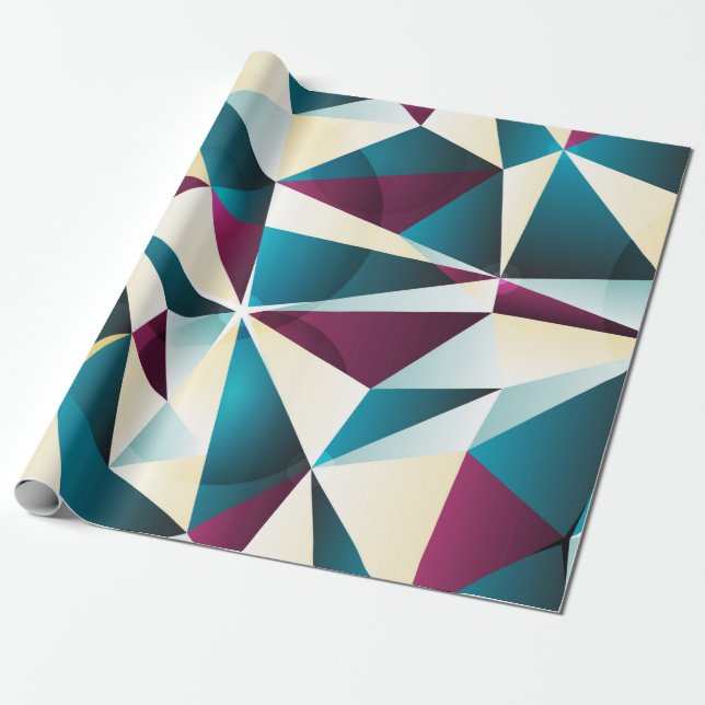 Papier Cadeau Motif géométrique sans couture. illustration vinta (Déroulé)