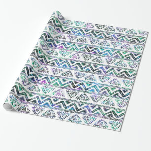 Papier Cadeau Motif géométrique Tribal de couleur pâle
