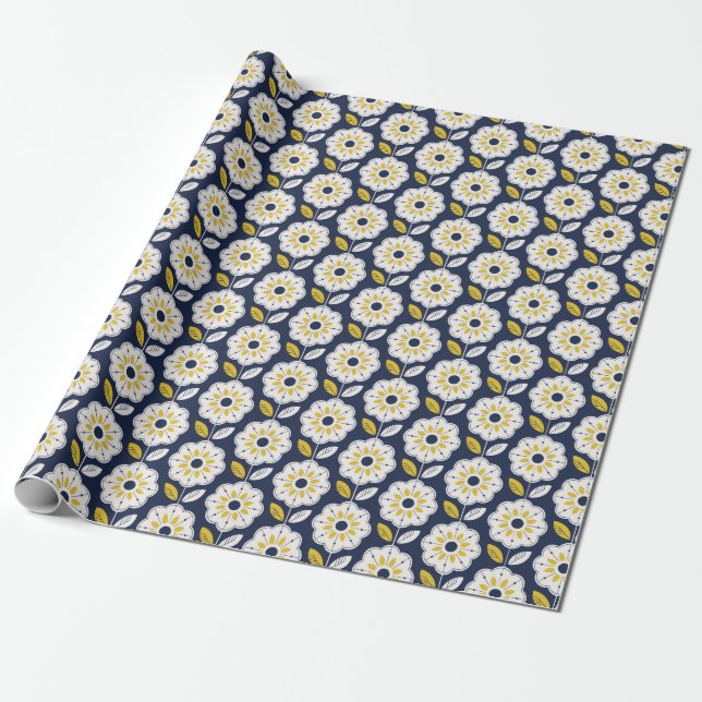 Papier Cadeau Motif géométrique vintage (Déroulé)