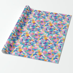 Papier Cadeau Motif géométrique violet et rose