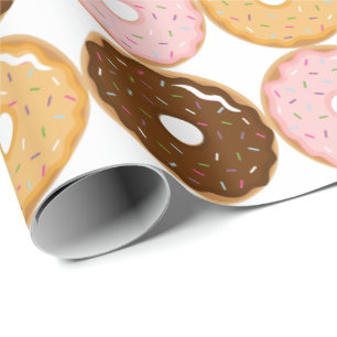 Papier Cadeau Motif givré de beignet