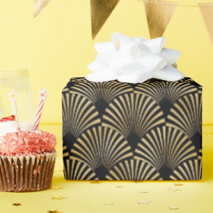 Papier Cadeau Motif Gold Art déco