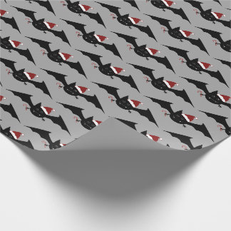 Papier Cadeau Motif gothique des chauves-souris de Noël