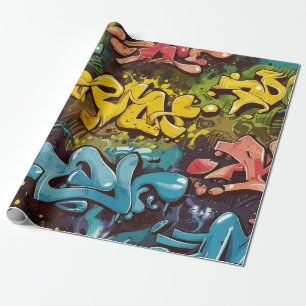 Papier Cadeau motif graffiti