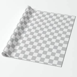 Papier Cadeau Motif gris-clair de damier