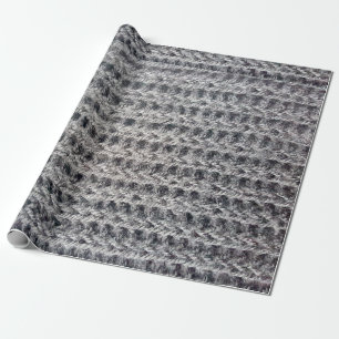 Papier Cadeau Motif gris tricoté
