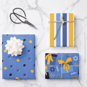 Papier cadeau Motif Hanoukka