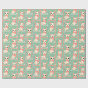 Papier Cadeau Motif Hiver Chihuahua