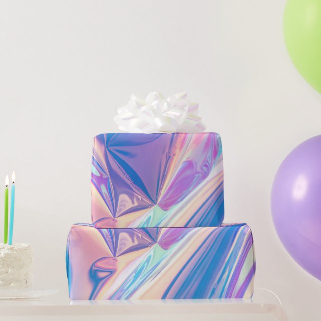 Papier Cadeau Motif holographique Iridescence (Cadeaux de fête)