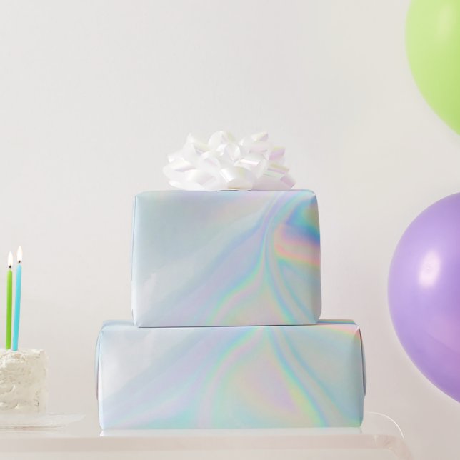 Papier Cadeau Motif holographique Iridescence (Cadeaux de fête)