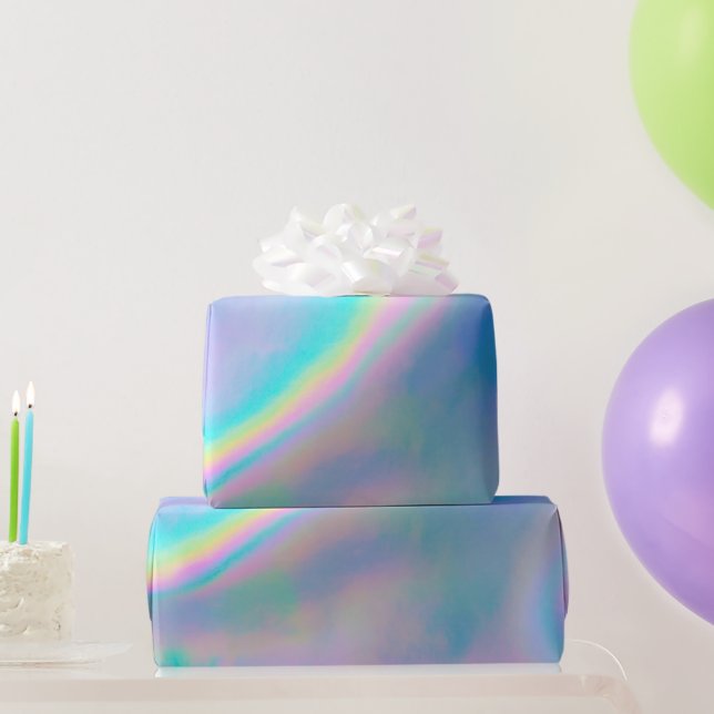 Papier Cadeau Motif holographique Iridescence (Cadeaux de fête)