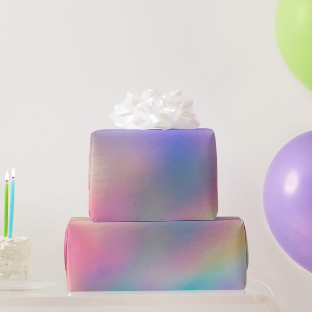 Papier Cadeau Motif holographique Iridescence (Cadeaux de fête)