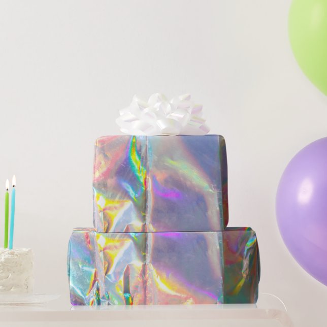 Papier Cadeau Motif holographique Iridescence (Cadeaux de fête)