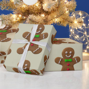 Papier Cadeau Motif homme de pain d'épices