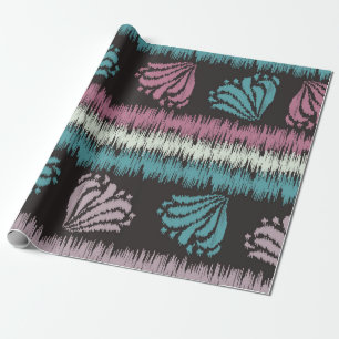 Papier Cadeau Motif ikat abstrait sans couture avec l'image de f
