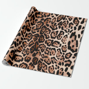 Papier Cadeau Motif imprimé animal à taches de léopard