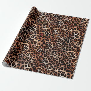 Papier Cadeau Motif imprimé animal à taches de léopard