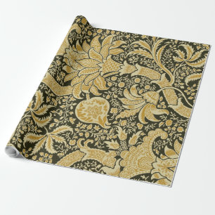 Papier Cadeau Motif indien d'or, William Morris