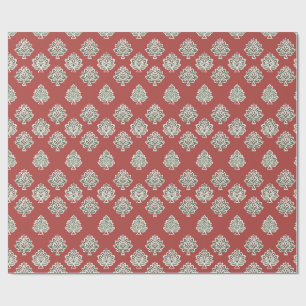 Papier Cadeau Motif indien sur Arrière - plan Maroon