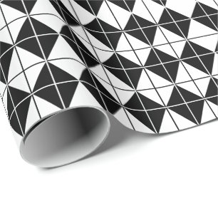 Papier Cadeau Motif Jacquard noir et blanc