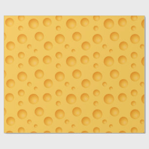 Papier Cadeau Motif jaune de fromage