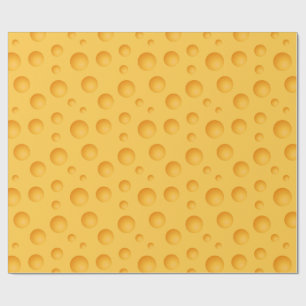 Papier Cadeau Motif jaune de fromage