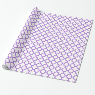 Papier Cadeau Motif Lavender Quatrefoil