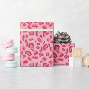 Papier Cadeau Motif Léopard Rose