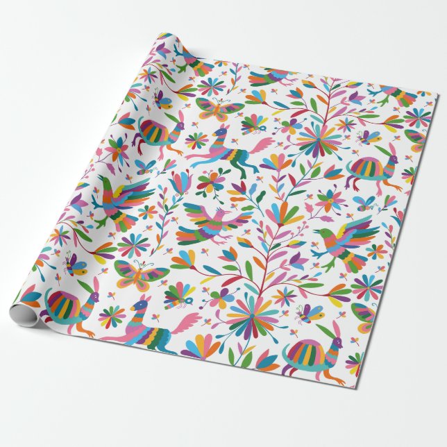 Papier Cadeau Motif lumineux à l'ottomi mexicain (Déroulé)