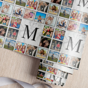 Papier Cadeau Motif Marbre blanc en pierre