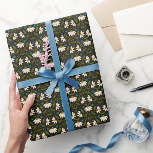 Papier Cadeau Motif marguerrier blanc mignon