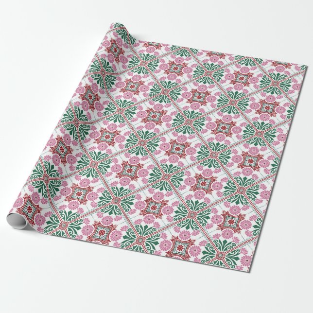 Papier Cadeau Motif marocain en carreaux (Déroulé)