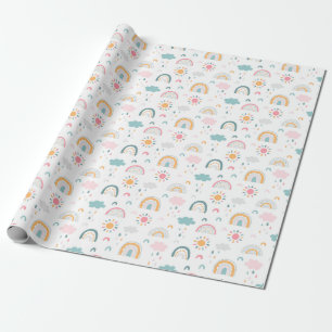 Papier Cadeau Motif météorologique mignon
