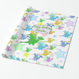 Papier Cadeau Motif mignon de dragons