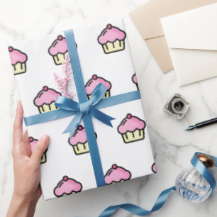 Papier Cadeau Motif mignon de petit gâteau