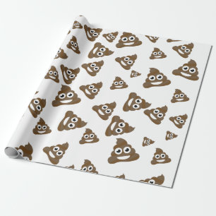 Papier Cadeau Motif mignon drôle d'Emoji de dunette