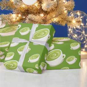 Papier Cadeau Motif mignon Matcha Latte coup de foudre