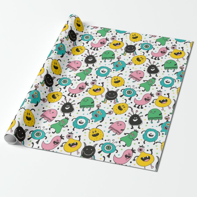 Papier Cadeau Motif migre Monster (Déroulé)