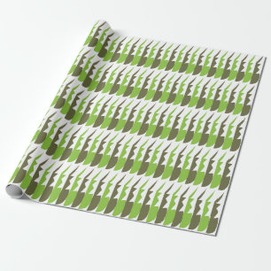 Papier Cadeau Motif Moderne Abstrait Gris Vert