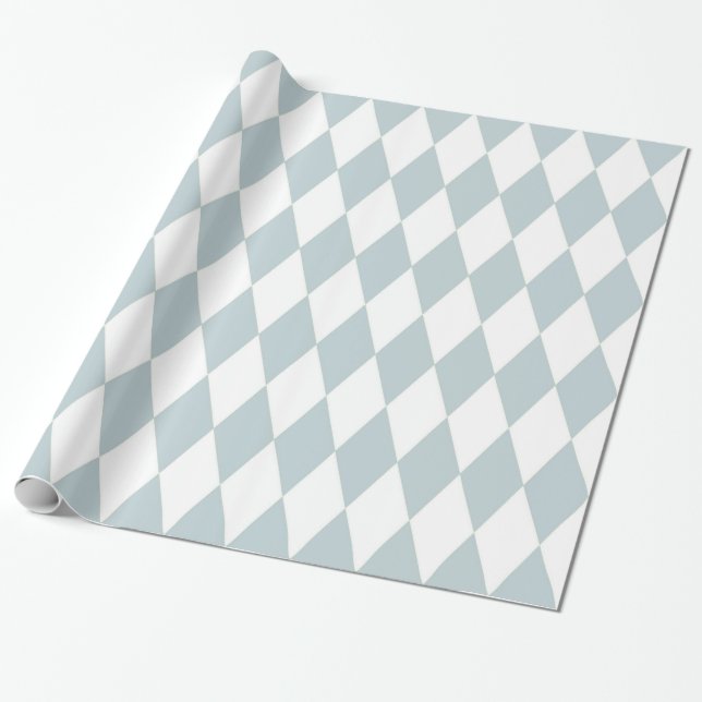 Papier Cadeau Motif moderne de diamant léger de bleus layette (Déroulé)