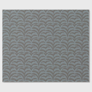 Papier Cadeau Motif Moderne de Feuille de Palmier Tropical Charb