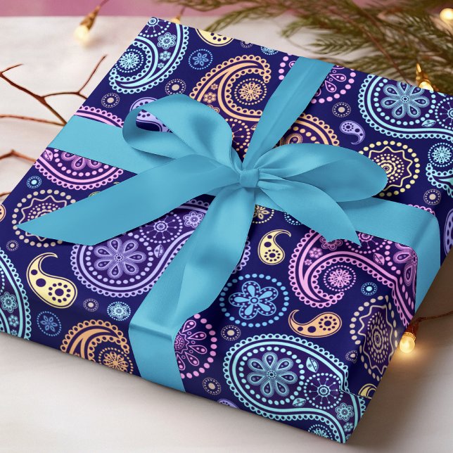 Papier Cadeau Motif moderne Paisley (Créateur téléchargé)