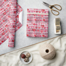 Motif moderne Tartan Red Heart