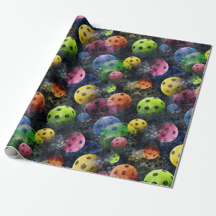 Papier Cadeau Motif multicolore de boule de conserves au